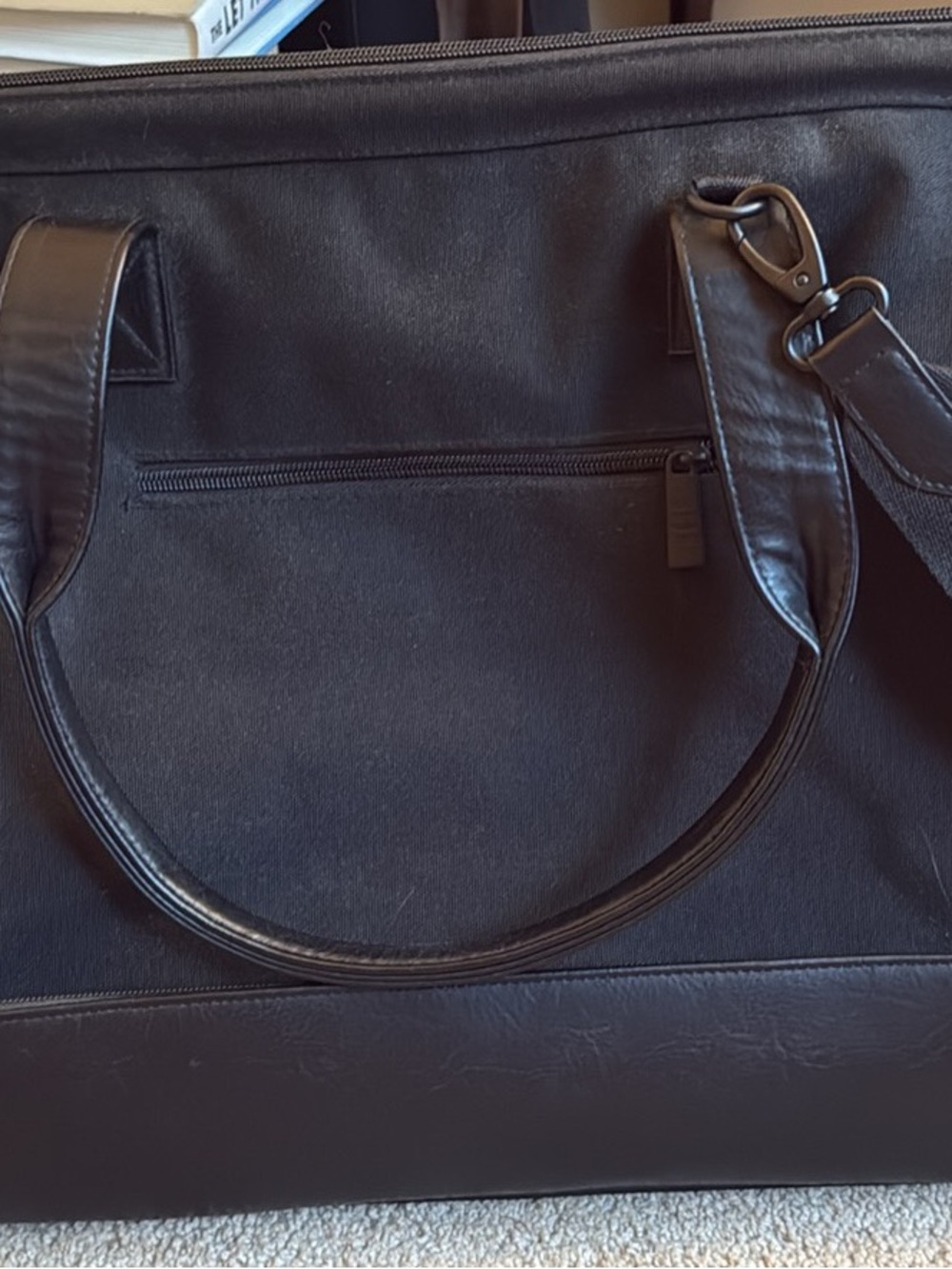 BEIS Black Travel Tote with Detachable Strap